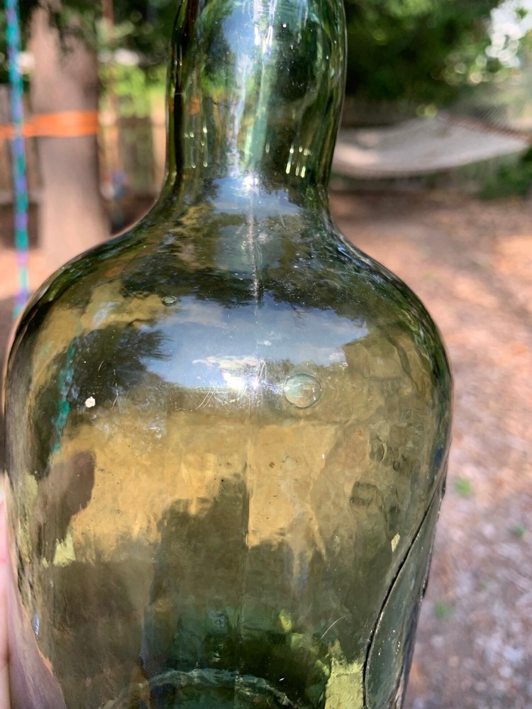 Antique French Cognac Pellisson Bottle [Crogmac Piellison Crognac Tiellison]