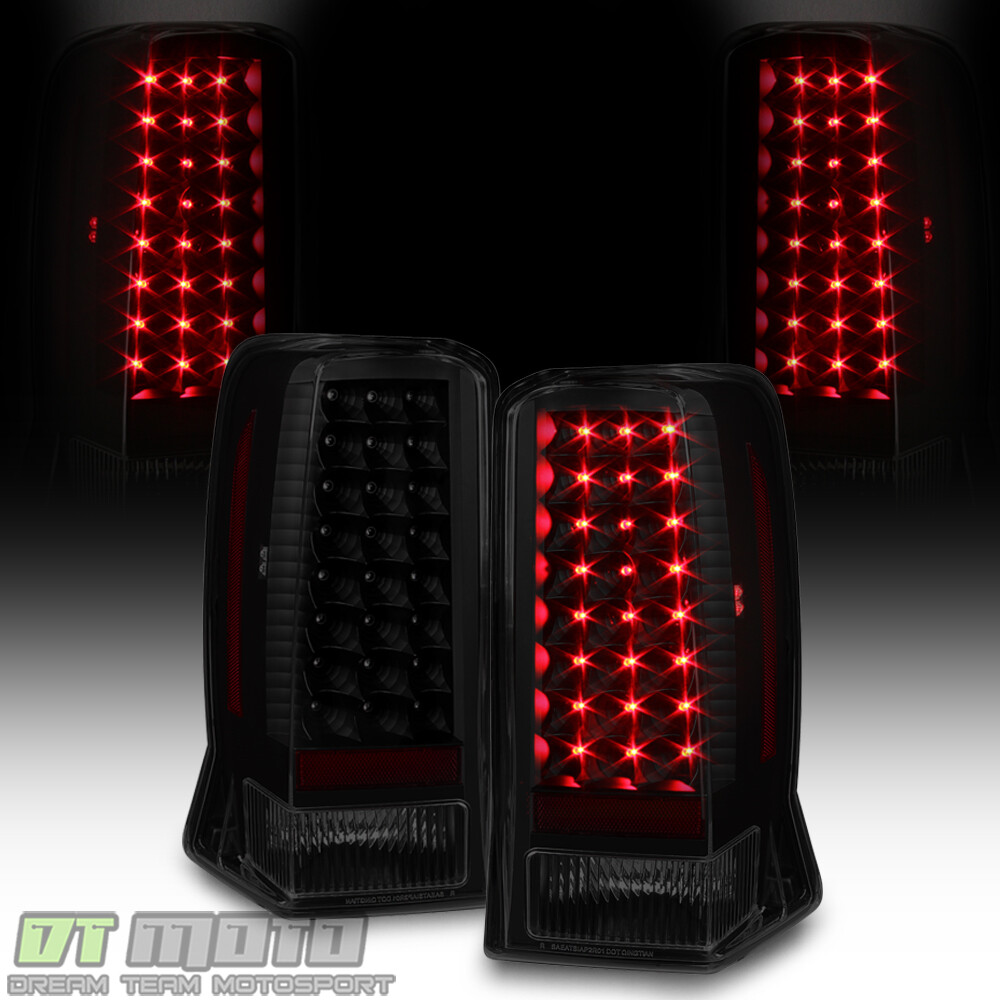 Black Smoke 2002 2003 2004 2005 2006 Cadillac Escalade ESV LED Tail Lights Lamps