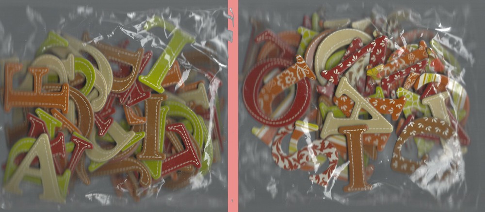 CHIPBOARD LETTERS - PRINTED OR SOLID COLORS 1-1/2 INCHES
