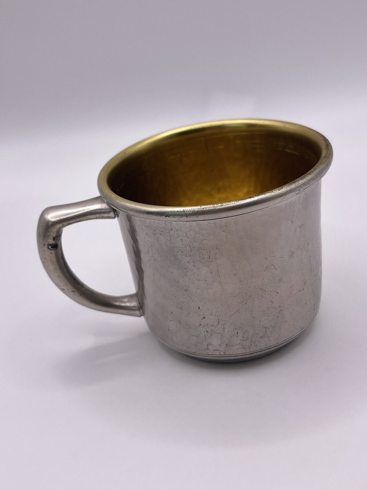 Vintage Antique Silverplate Hand Hammered Small Cup