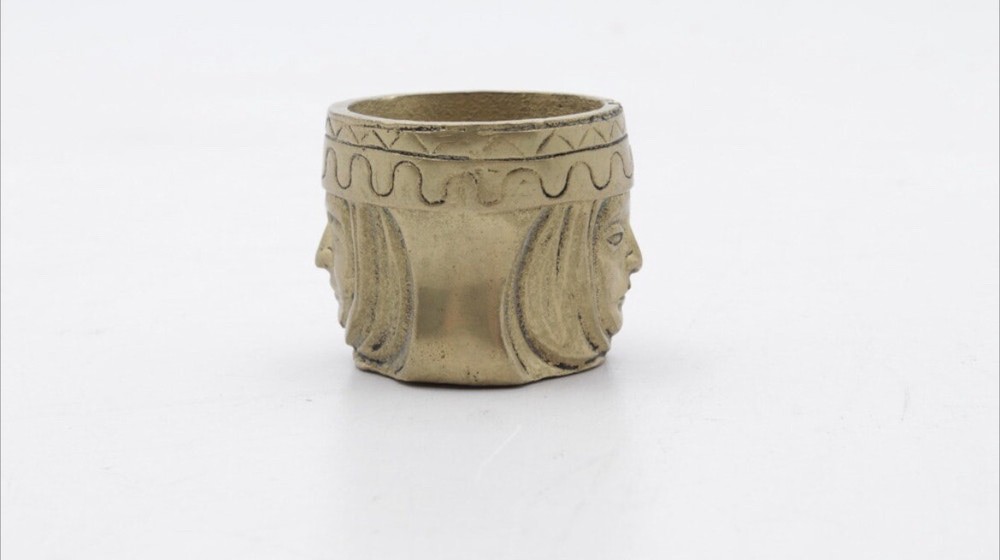 Figural Brass Match Holder