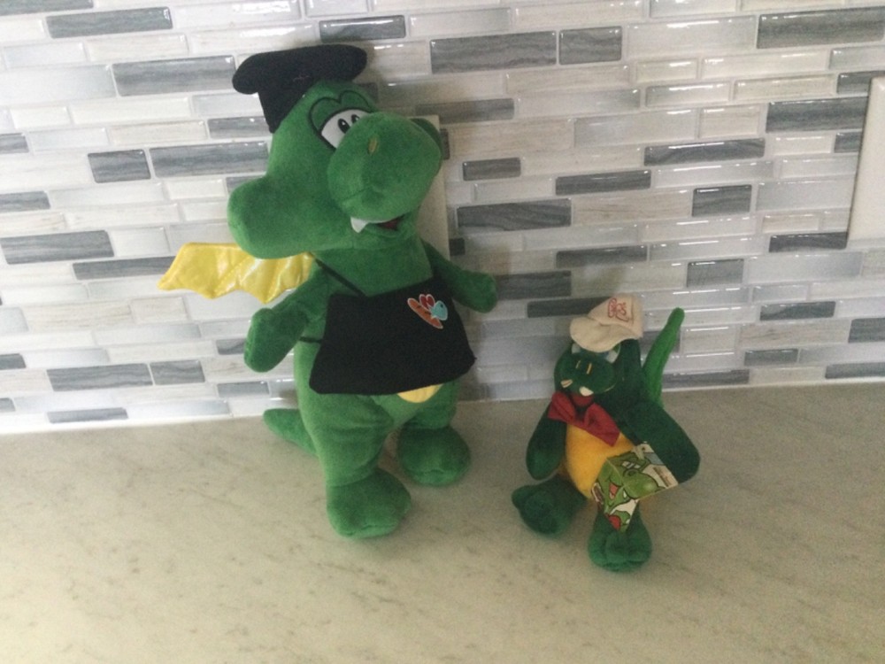HARRIS TEETER VINTAGE PLUSH MASCOT DRAGON