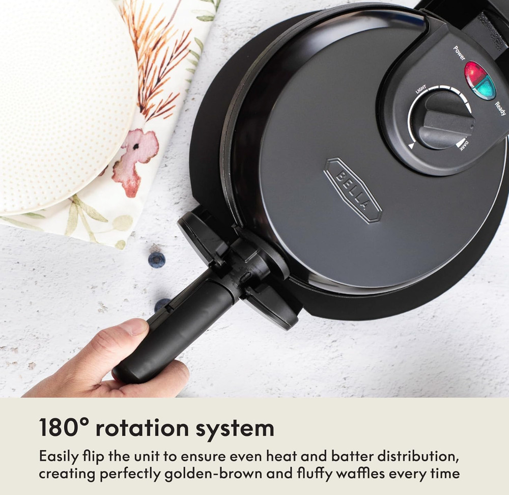 Bella 13991 Rotating Waffle Maker - Black
