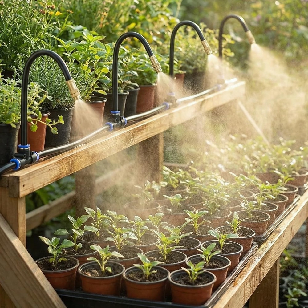 30FT 5/16” Drip Irrigation System, 360°Adjustable Watering System Kit