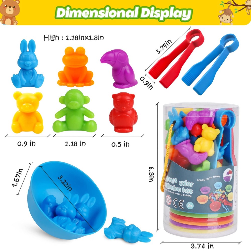 Counting Animals Color Sorting Matching Games with Medium, Dinosaurs