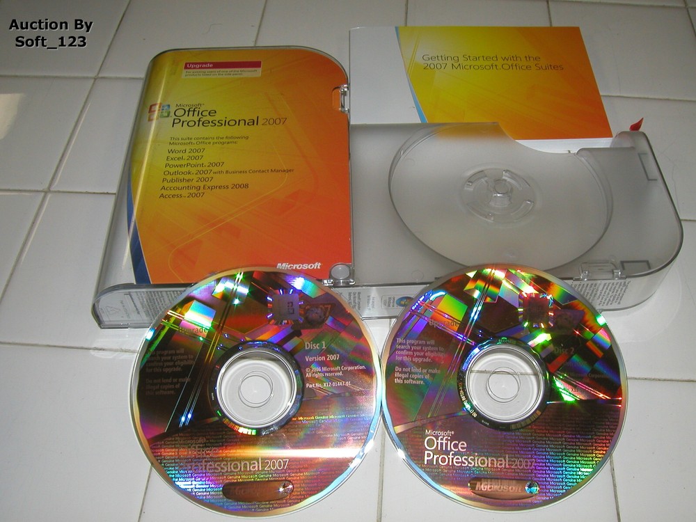 Microsoft Office 2007 Professional Upgrage & Full Retail Version MS Pro =NEW=