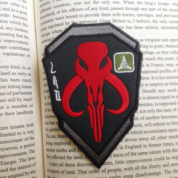 STAR WARS BOBA HUNTER EMBROIDERED BADGE USA ARMY HOOK LOOP PATCH