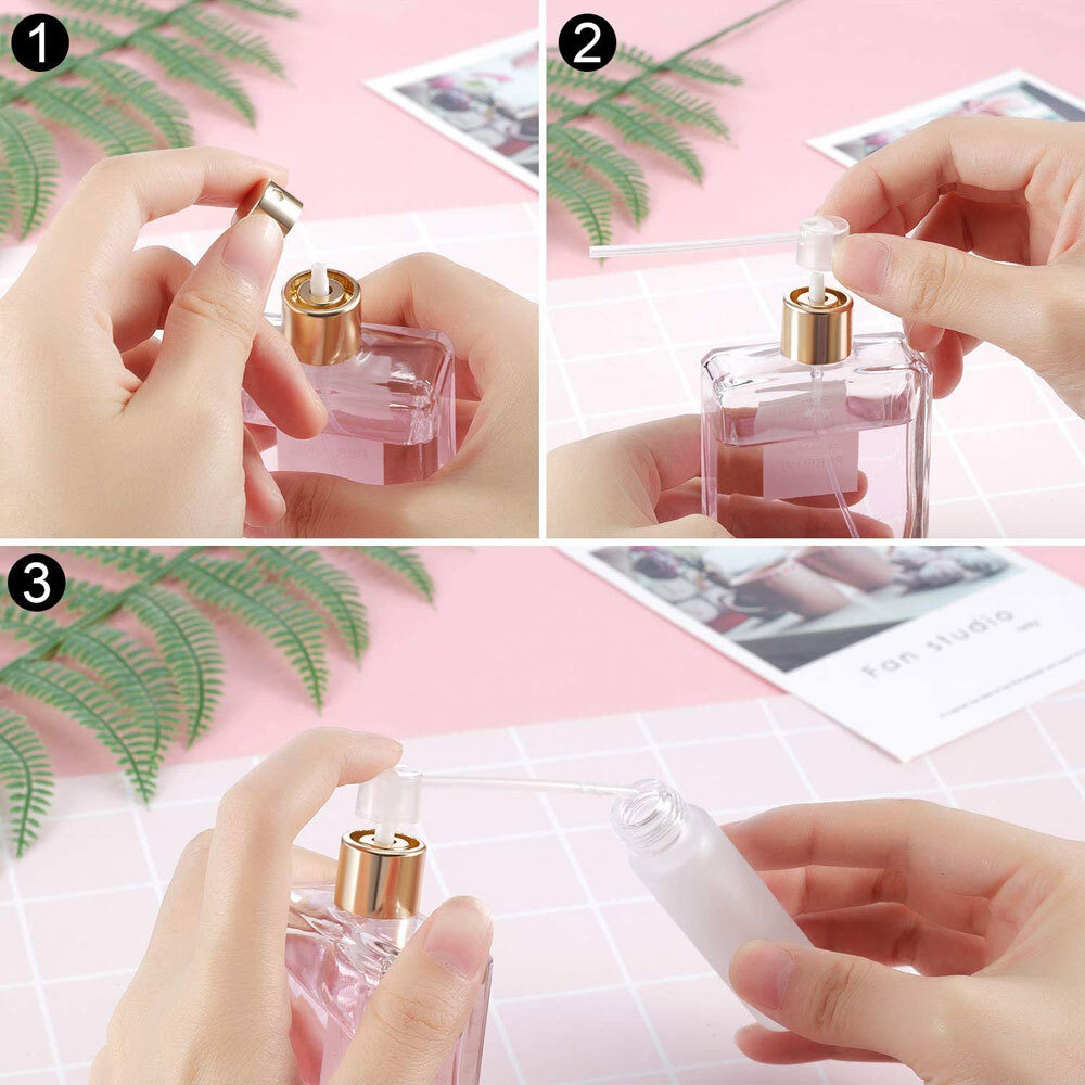 4x Perfume Refill Tools Diffuser Funnels Spray Cosmetic Pump Dispenser Portable
