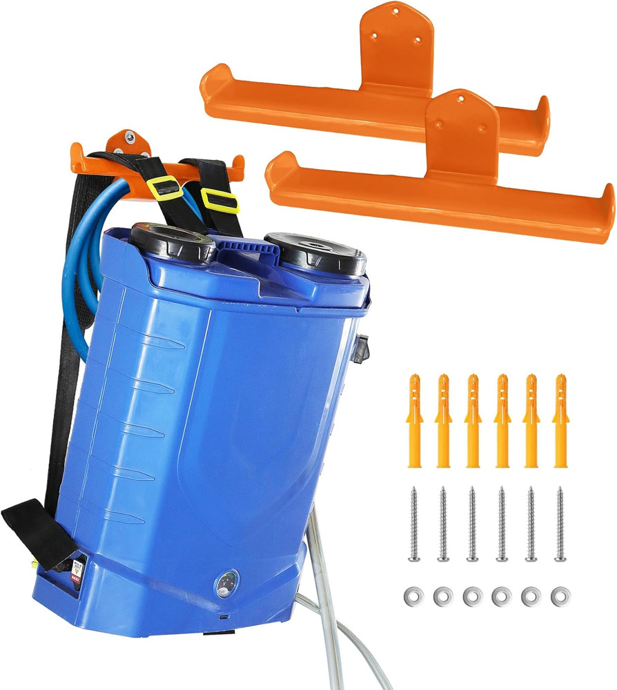 Backpack Leaf Blower and Sprayer Wall Mounts, 2-Pack Heavy Duty Storage