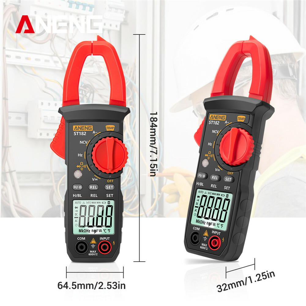 ANENG Digital Multimeter Clamp Meter AC DC Amp Ohm Volt Diode Tester Auto Range