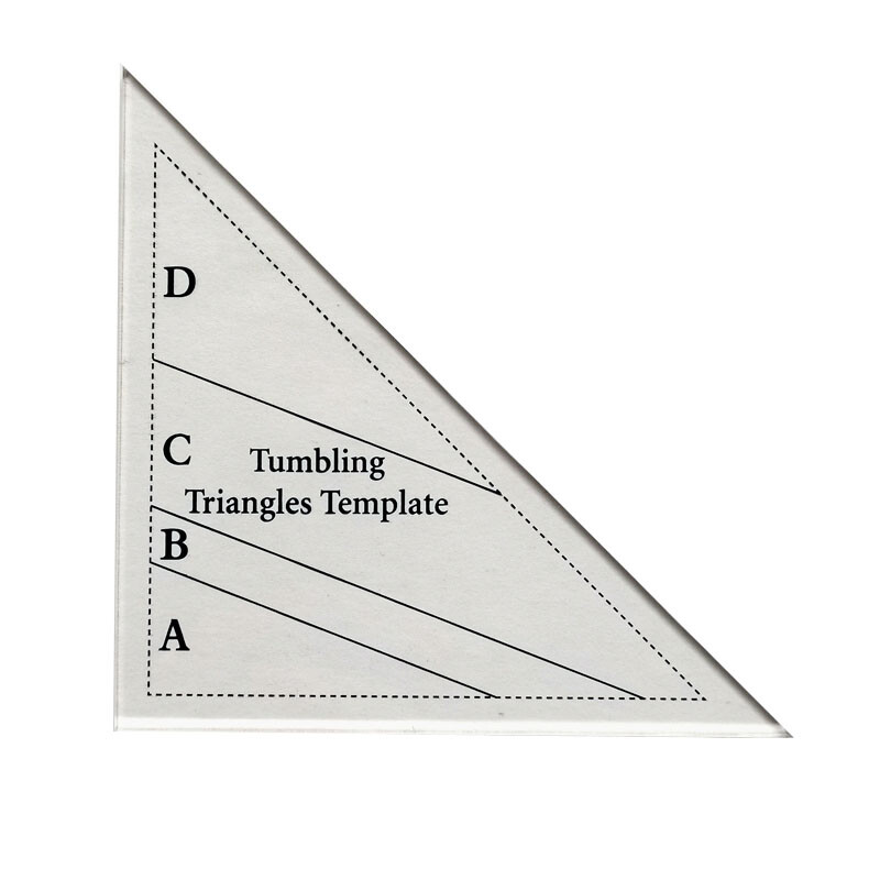 Tumbling Spinning Triangles Template Quilting Tool Sewing Ruler