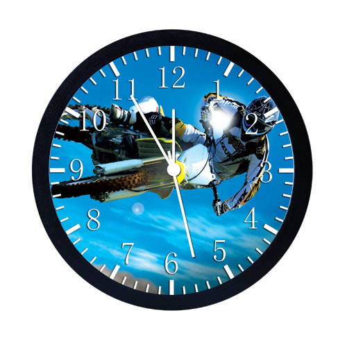 Motorcross Motor Cross Black Frame Wall Clock W73