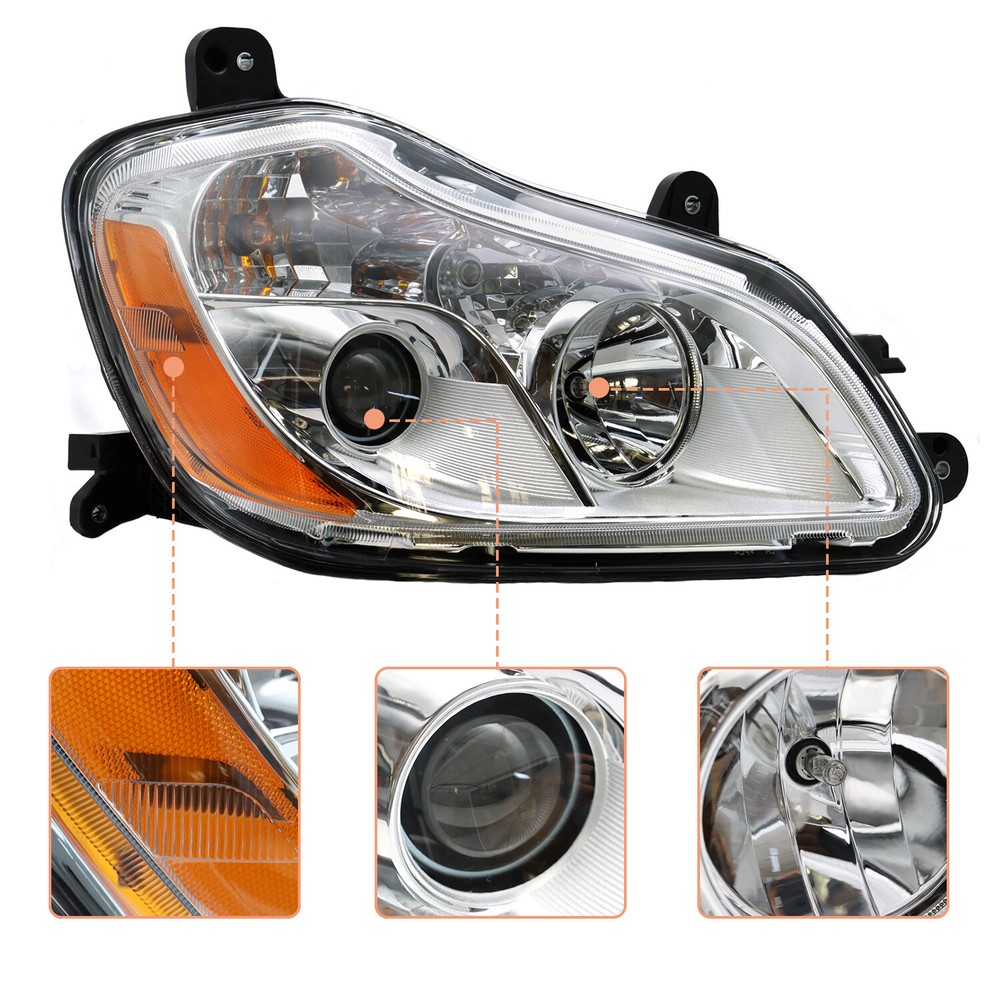 Right Passenger Side Headlight Assembly Halogen Kenworth T680 2013-2021