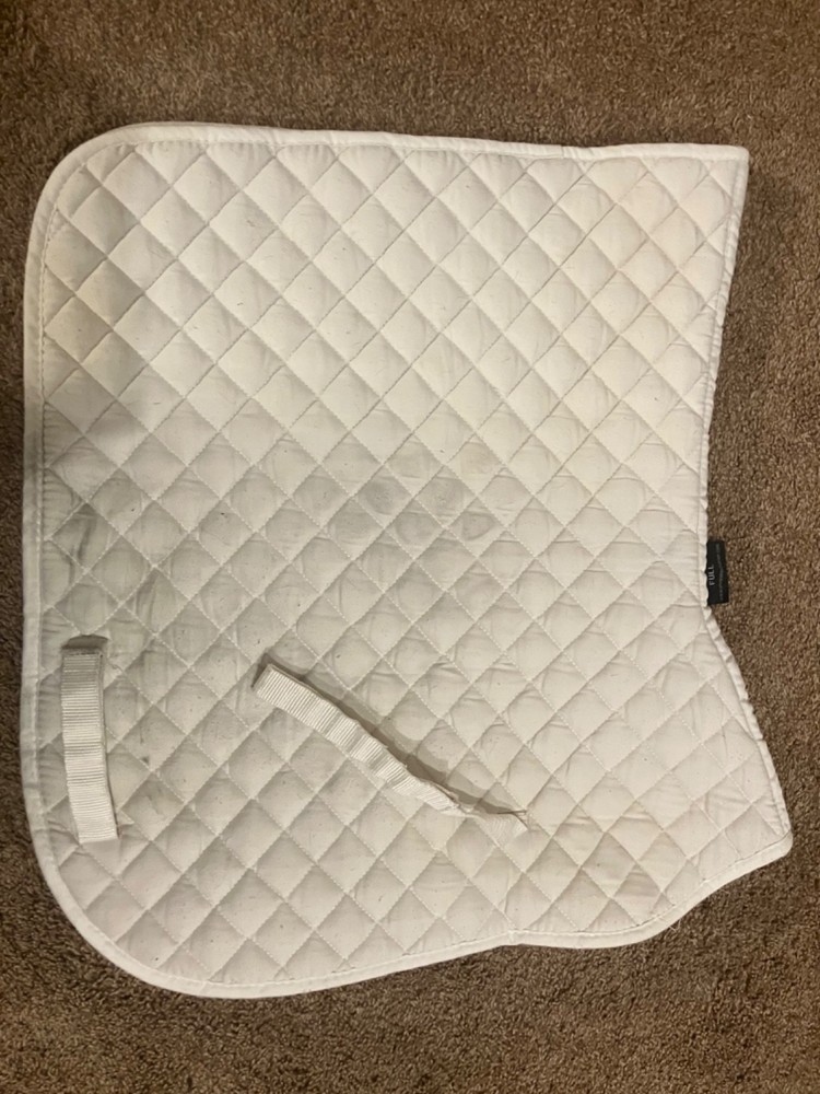 Shires white performance dressage saddle pad