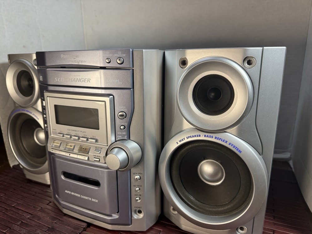 Panasonic CD Stereo System SA-PM11 5 CD CD Changer - Cassette Player Not Working