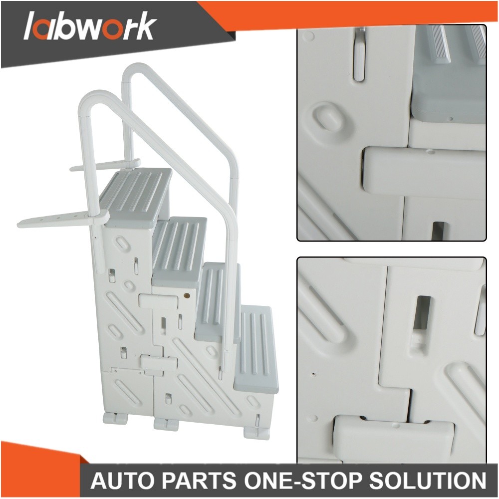 Labwork 4 Step Above Ground Swimming Pool Step Ladder Heavy Duty System Entry