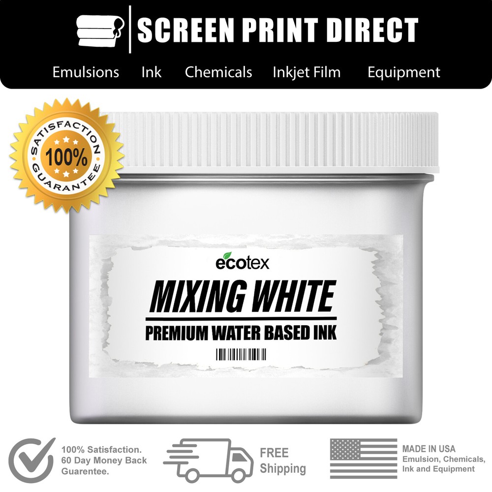 Ecotex® Mixing White - Premium Water Based Ink for Screen Printing - ALL SIZES