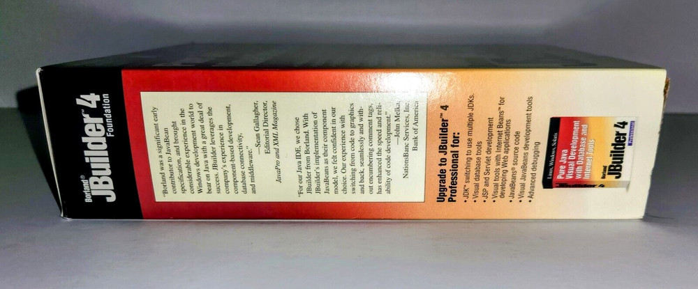 Borland JBuilder 4 Foundation Pure Java Visual Development CD-ROM Windows TESTED