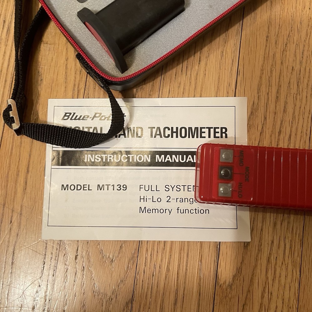 Blue Point Tools Digital Tachometer Tester Electronic Meter RPM Adapter Case