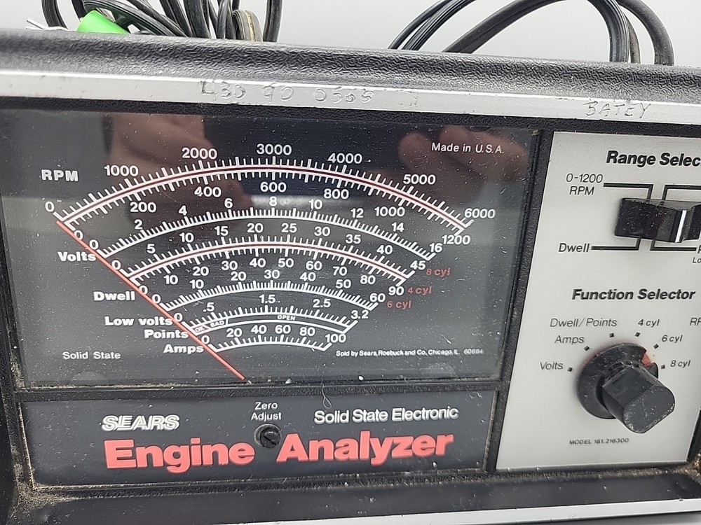 Sears Solid State Electronic Engine Analyzer Vintage Diagnostic Tool 161.216300