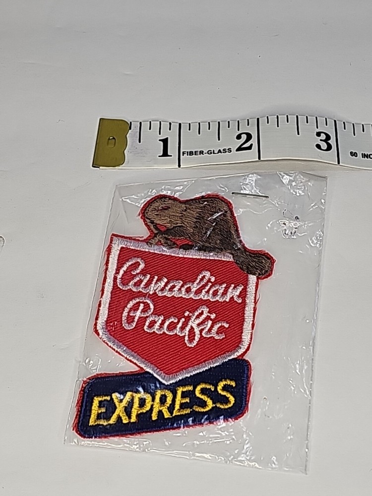 Vintage CANADIAN PACIFIC EXPRESS EMBROIDERED PATCH 2x3"