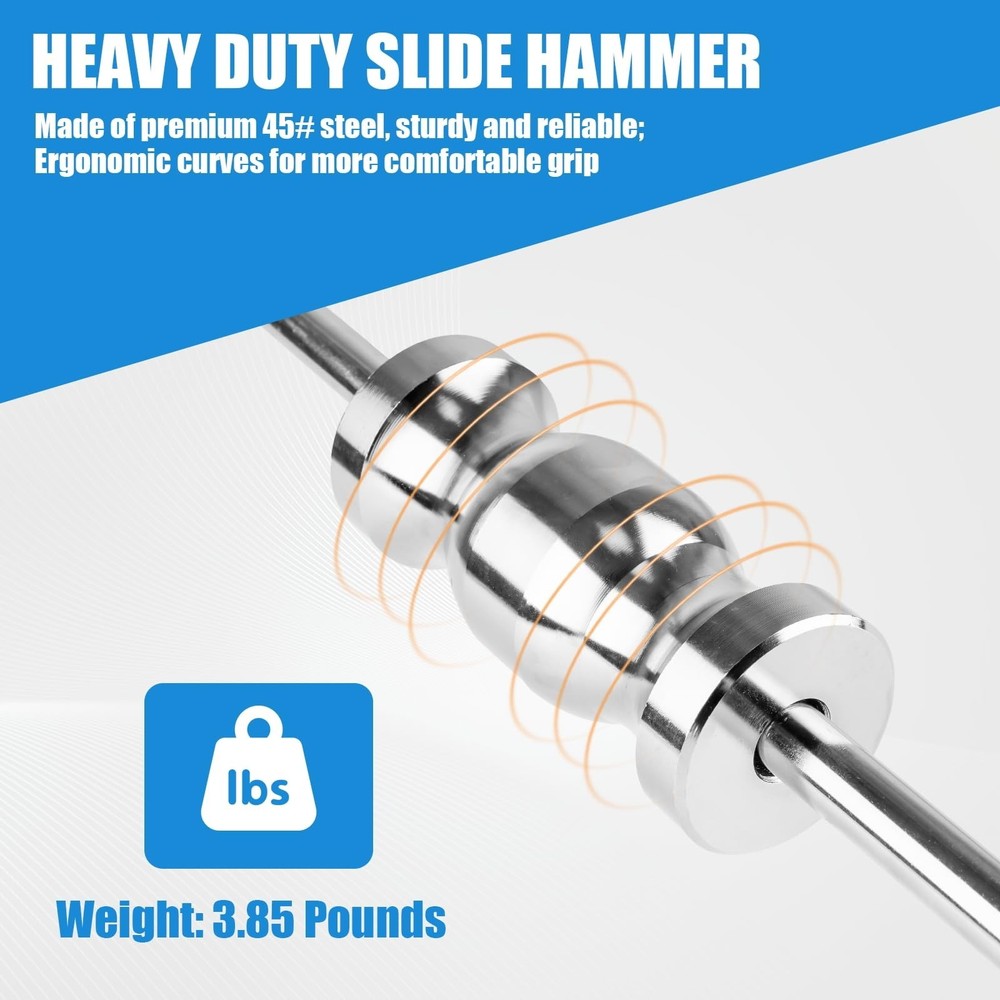 Inner CV Axle Puller Tool with 5/8"-18 Slide Hammer, Slide Hammer Puller Set ...