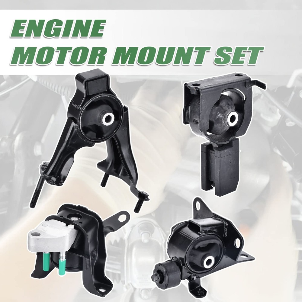 4PCS Engine Motor Transmission Mount Kits 2003-2008 Corolla 1.8L, Black