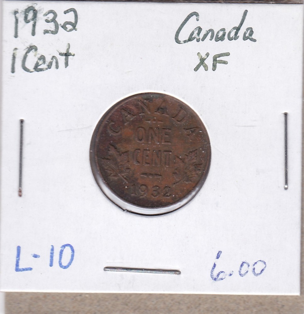 1932 Canadian Cent L10
