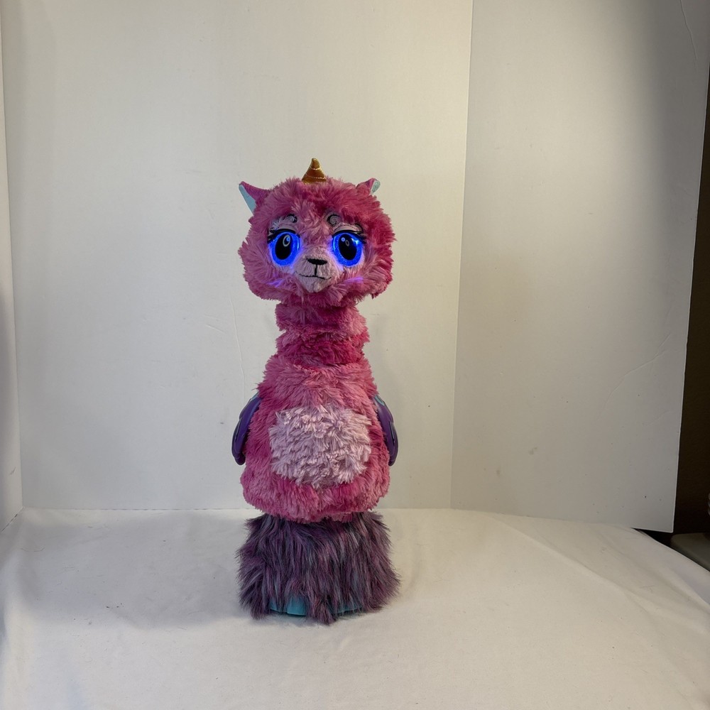 Hatchimals Llamacorn Neck Grows 32” Talks Eyes Light up Multi Pink Interactive