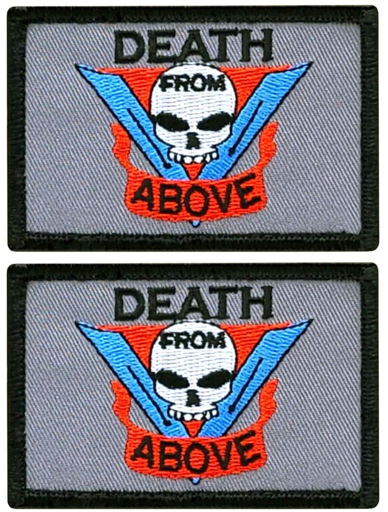 Death From Above Starship Troopers Patch | 2PC HOOK BACKING 3"x2"