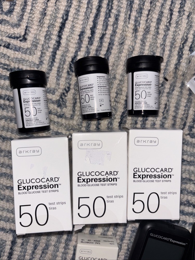 ARKRAY Glucocard Expression Glucose Blood Test Strips 50 Count 6 BOXES Exp 2027