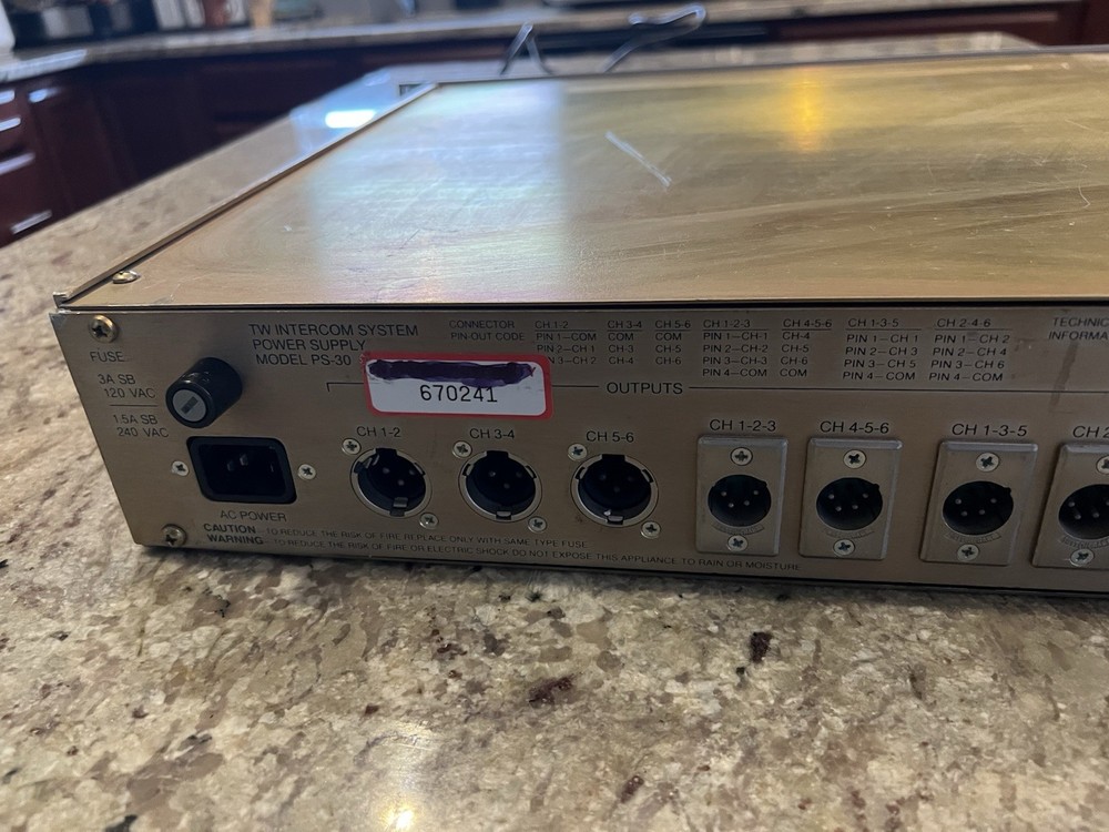 RTS System TW Intercom System Power Supply PS-30