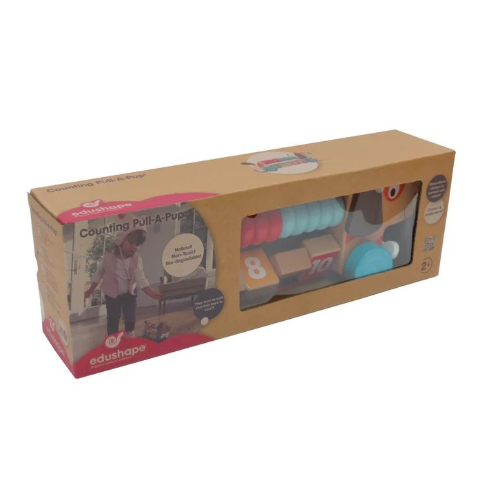NEW Counting Pull a Pup by Edushape Wood