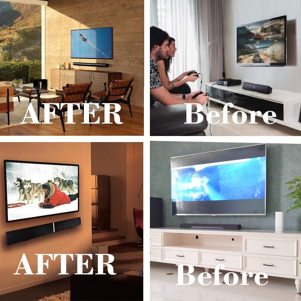 Universal Sound Bar Wall Mount Kit - Secure, Easy Installation, Waterproof