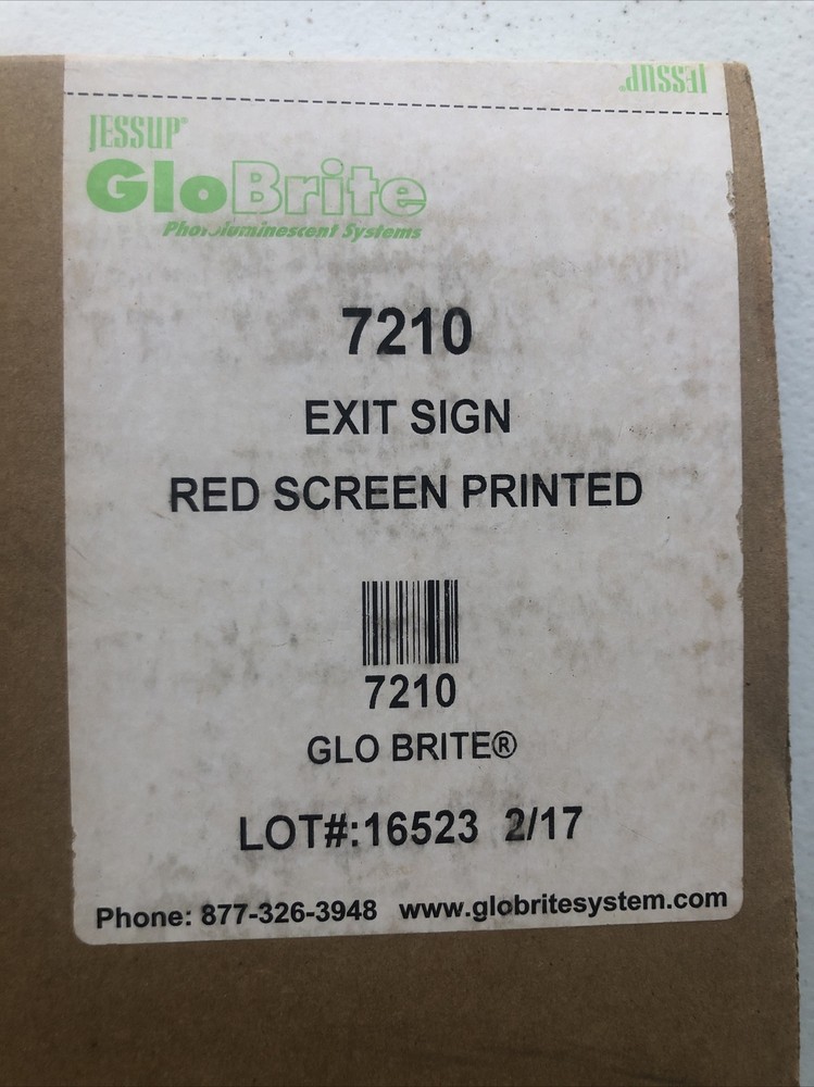 GloBrite Photoluminescent EXIT sign, red