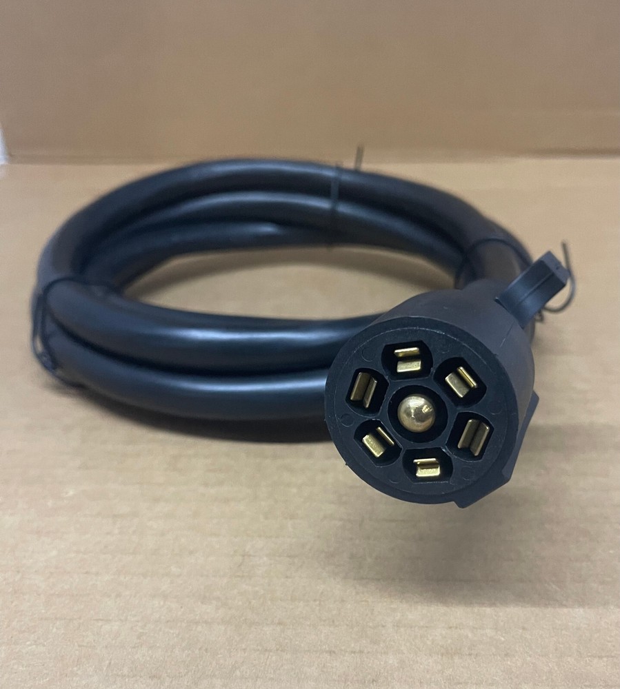 7 Way Blade Plug Trailer Wiring Connector End 8' Foot Cable
