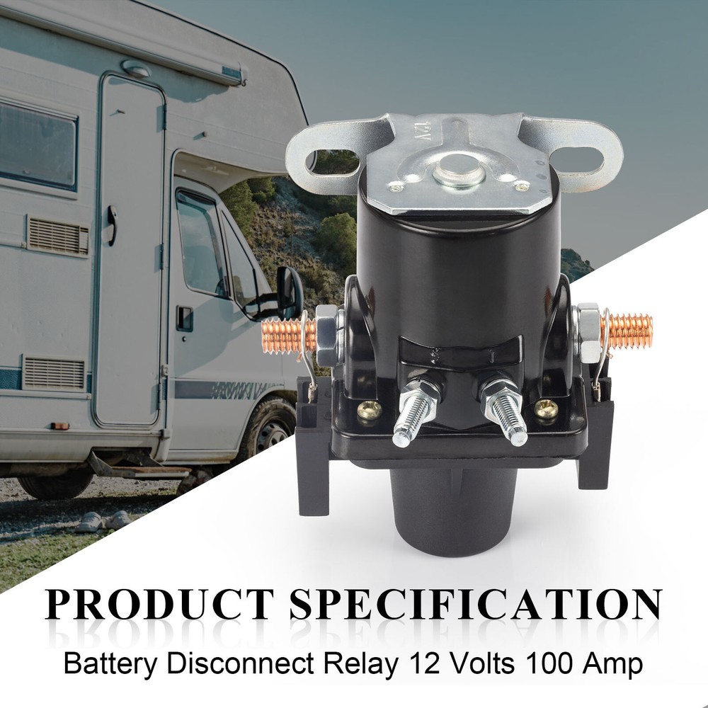 Battery Disconnect Relay 12 Volts 100 Amp Includes Screws 01-00055-000
