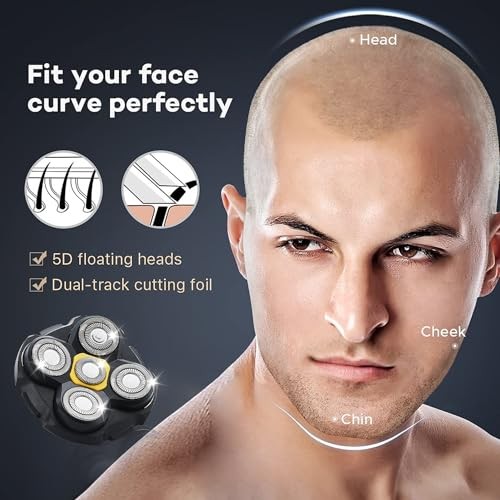 Shaver Replacement Heads Compatible with Microtouch Titanium Head Silvery-3