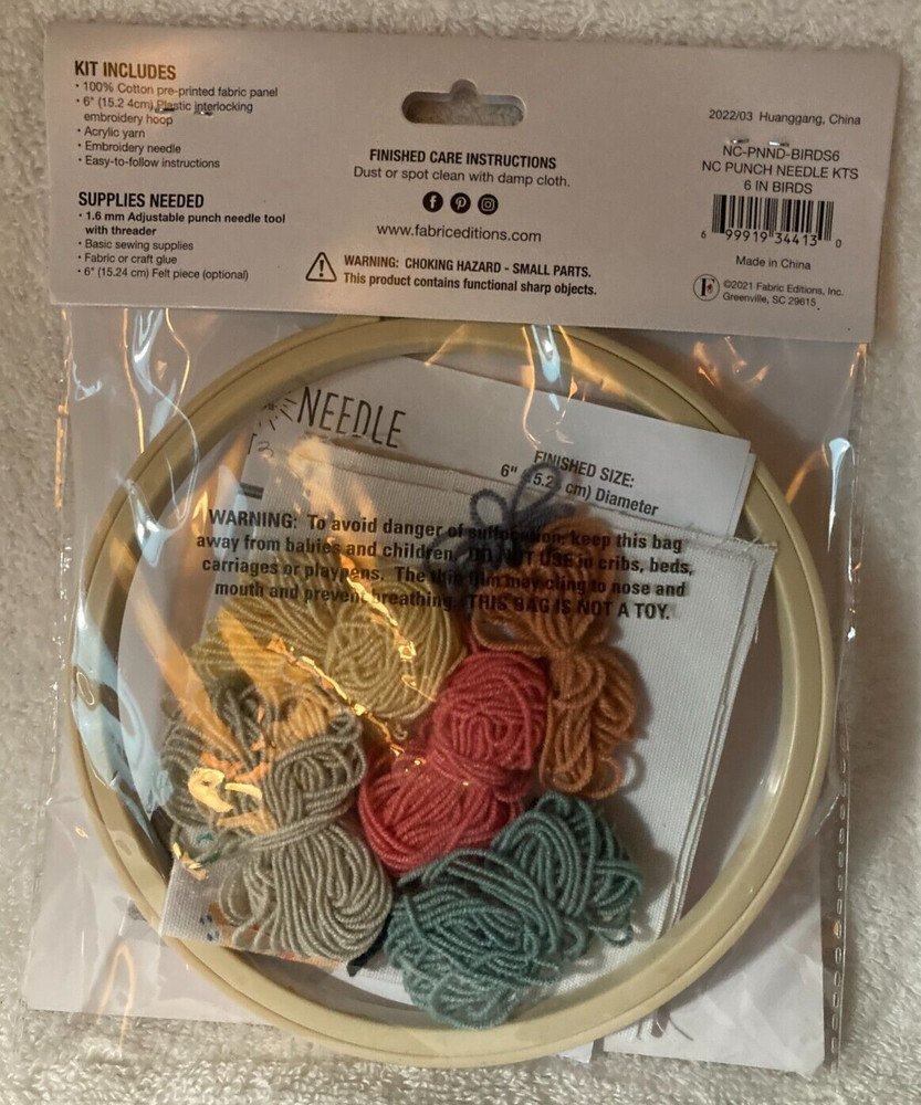 Needle Creations ~Birds~ Punch Needle Kit-New