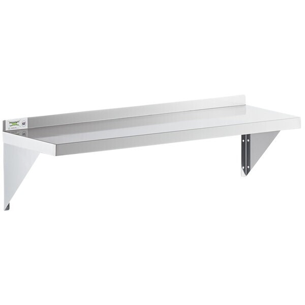12"W x 48"L Stainless Steel Heavy Duty Kitchen Overshelf Solid Wall Mount Shelf