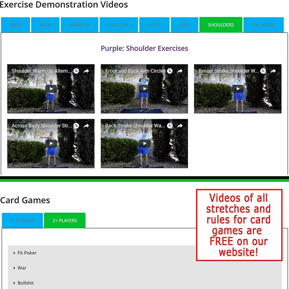 STACK 52 Flexibility Exercise Workout Card Game Stretching Warm Ups + Cool Down