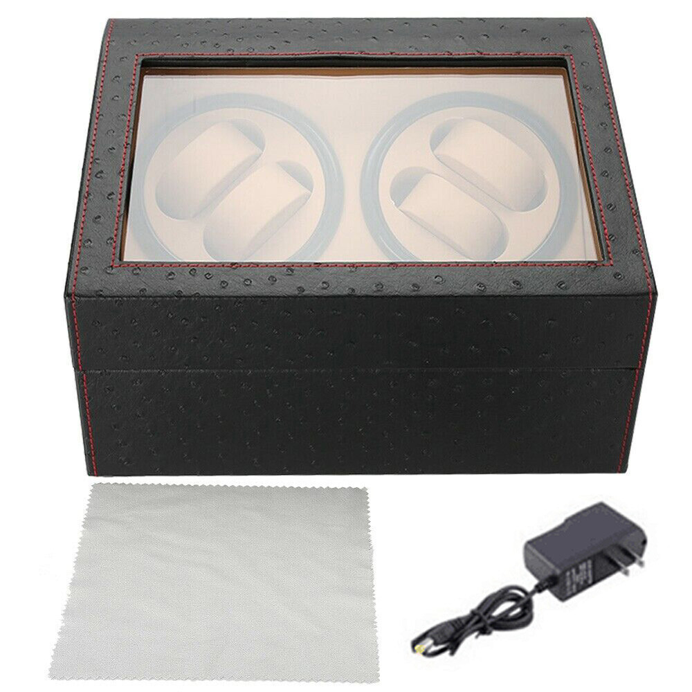 Automatic Watch Winder Box Display PU Leather Storage Case 4+6 Rotation Box Gift