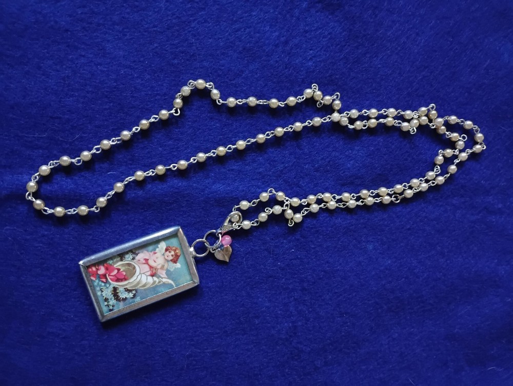 Vintage Double Sided Valentine Necklace