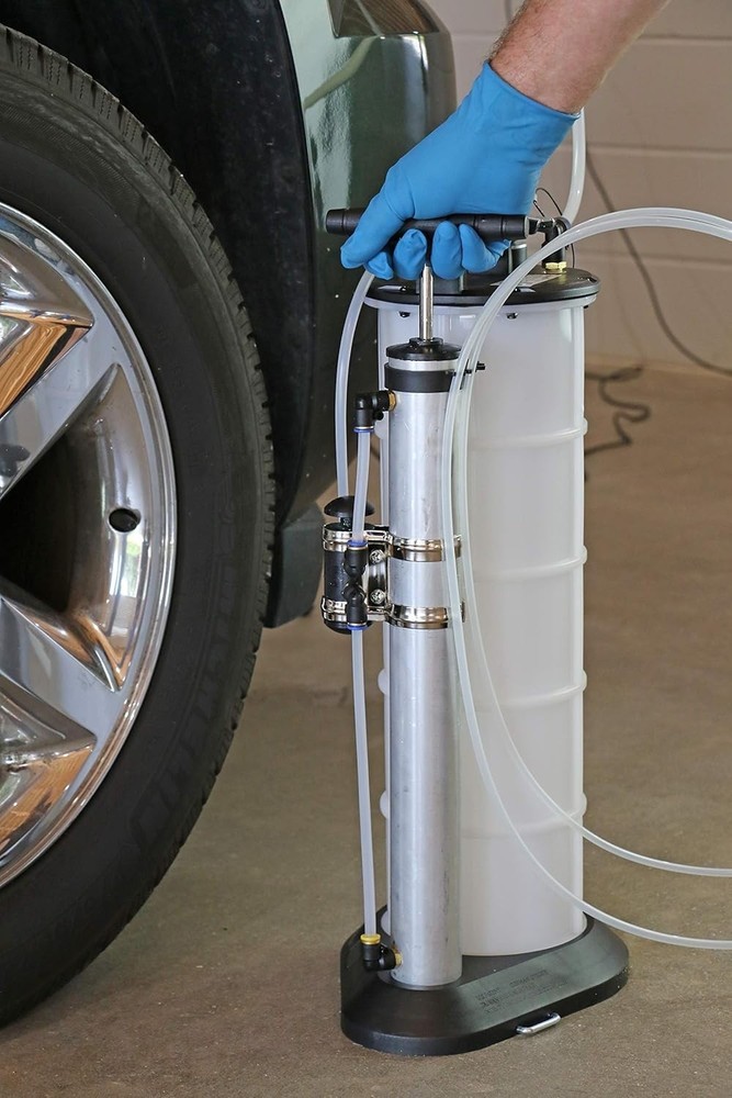 2.3 Gallon Fluid Evacuator Extractor and Dispensing Pump, Push Button, Manual...