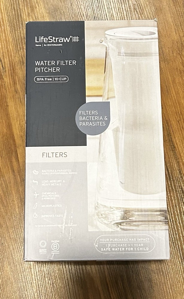 LifeStraw 10 Cup Home Water Filter Pitcher Bpa Free