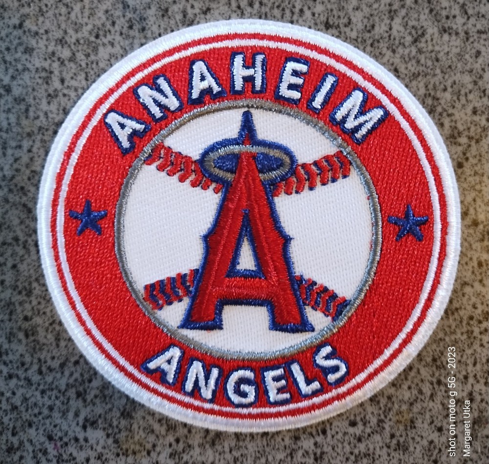 ANAHEIM ANGELS BASEBALL IRON ON PATCH