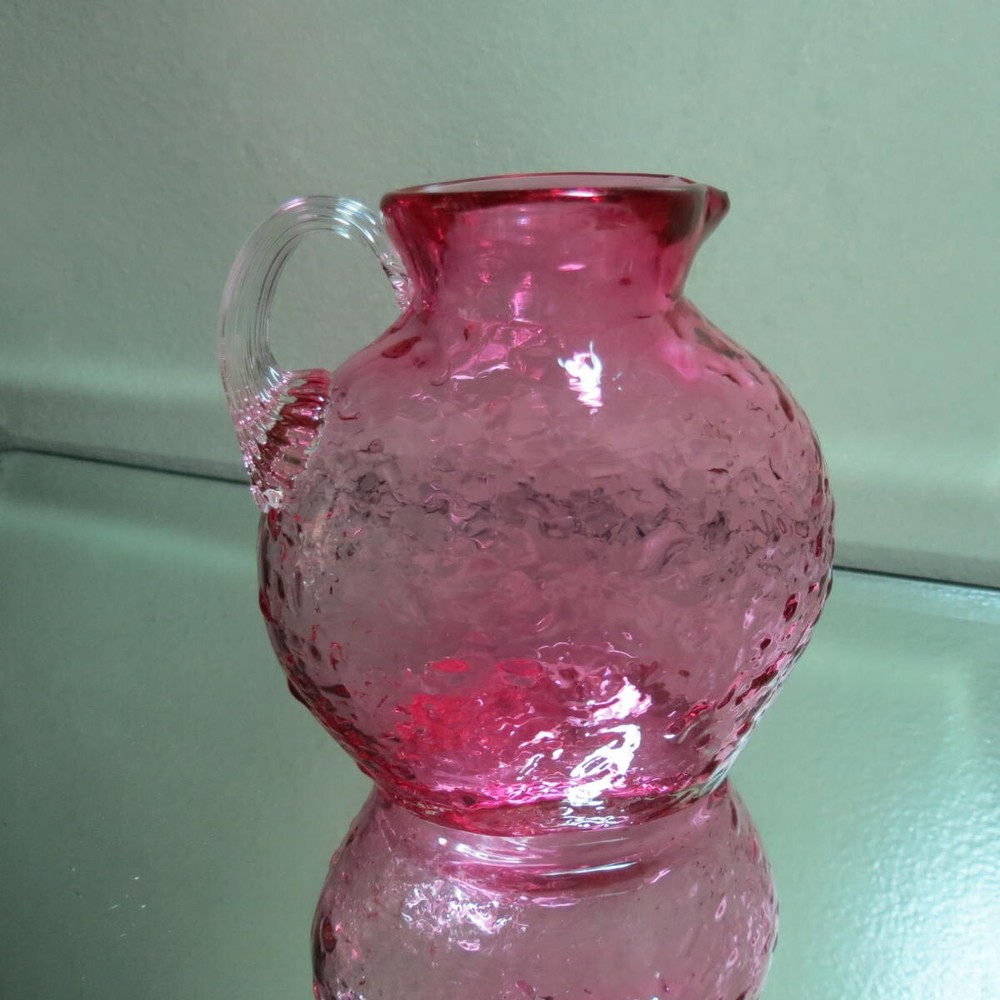 Petite MCM Handblown Cranberry pitcher
