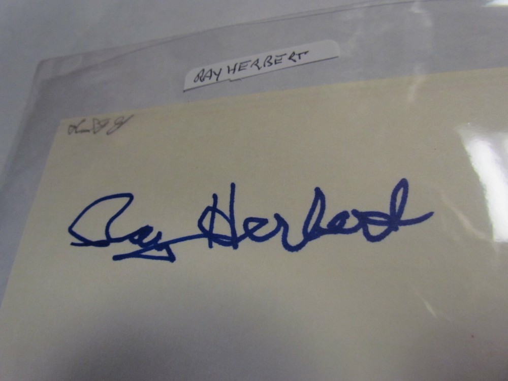 Ray Herbert Signed Autographed Postcard