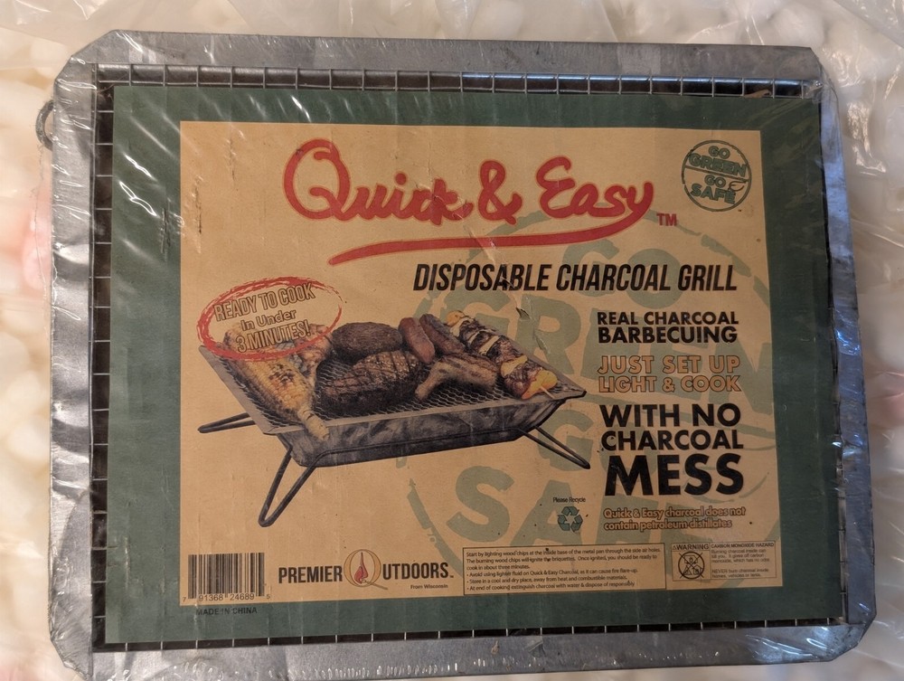 Quick & Easy Disposable Charcoal Grill
