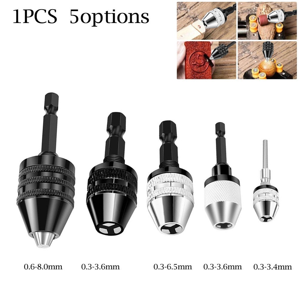 6.35mm Keyless Drill Bit Chuck Quick Change Adapter Hex Shank High Quality